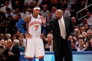 Coach Mike Woodson shoulders much of the blame for the loss to the Wizards on Dec. 17, 2013 for not calling a 'timely' time-out with 6.9 seconds remaining in the game. Photo Getty Images